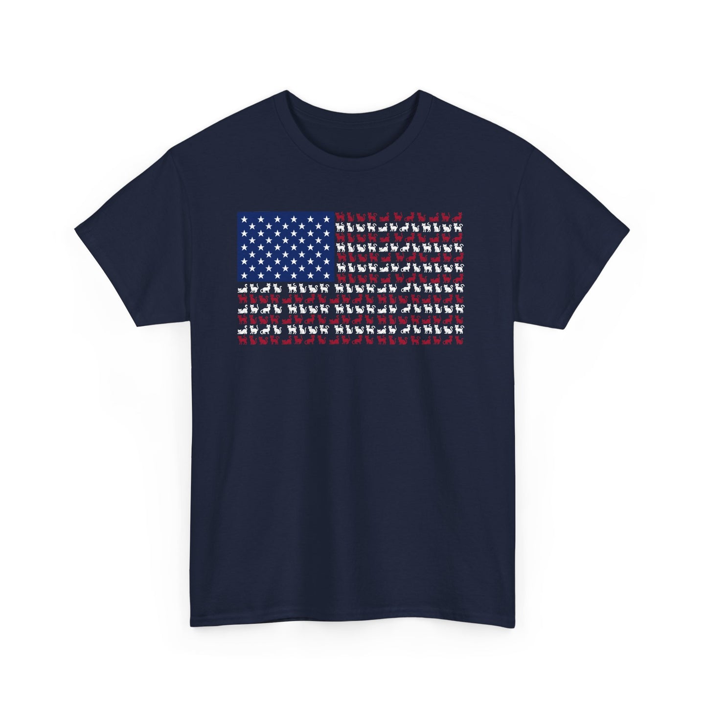 Cat American Flag Unisex Tee