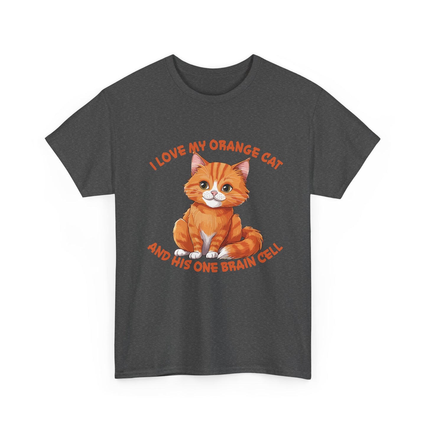 Orange Cat Charm: One Brain Cell Wonder Tee