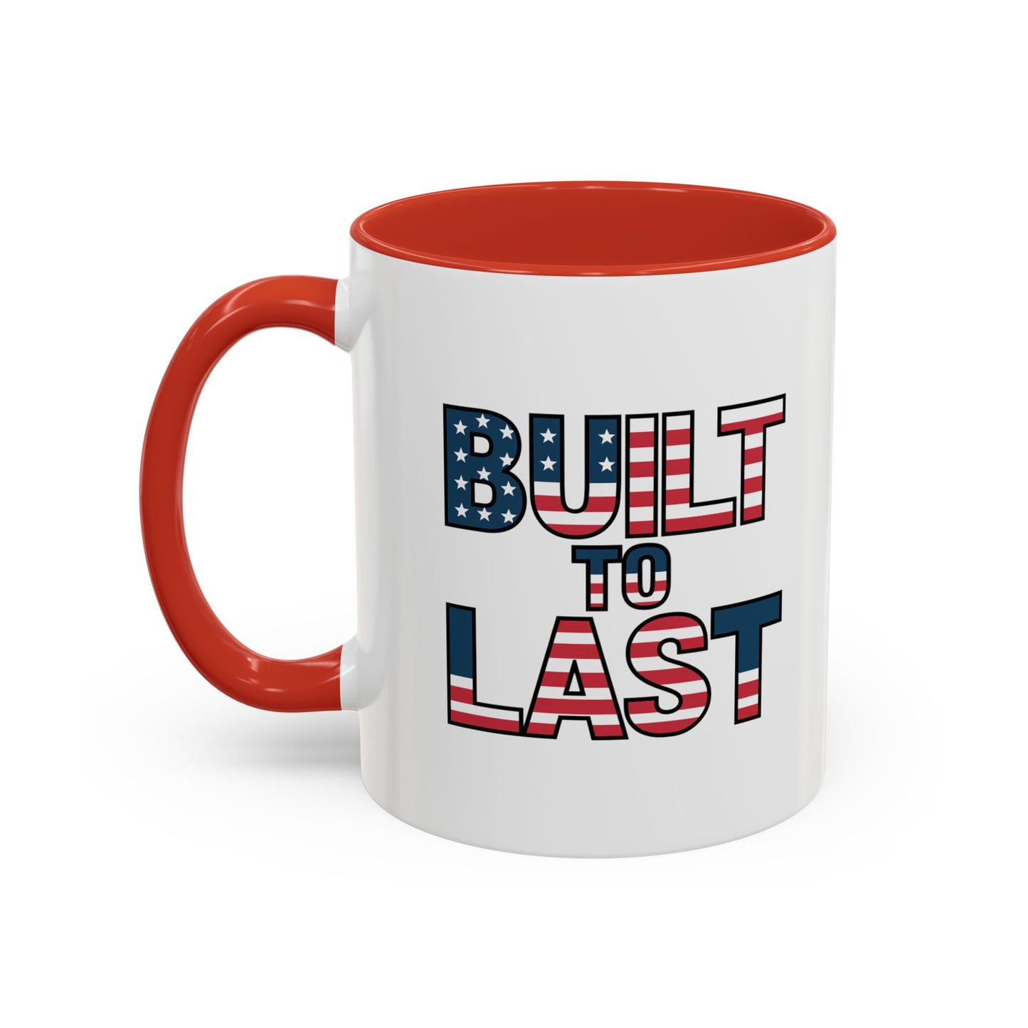 Mug - Patriotic 'Built to Last' American Flag Design