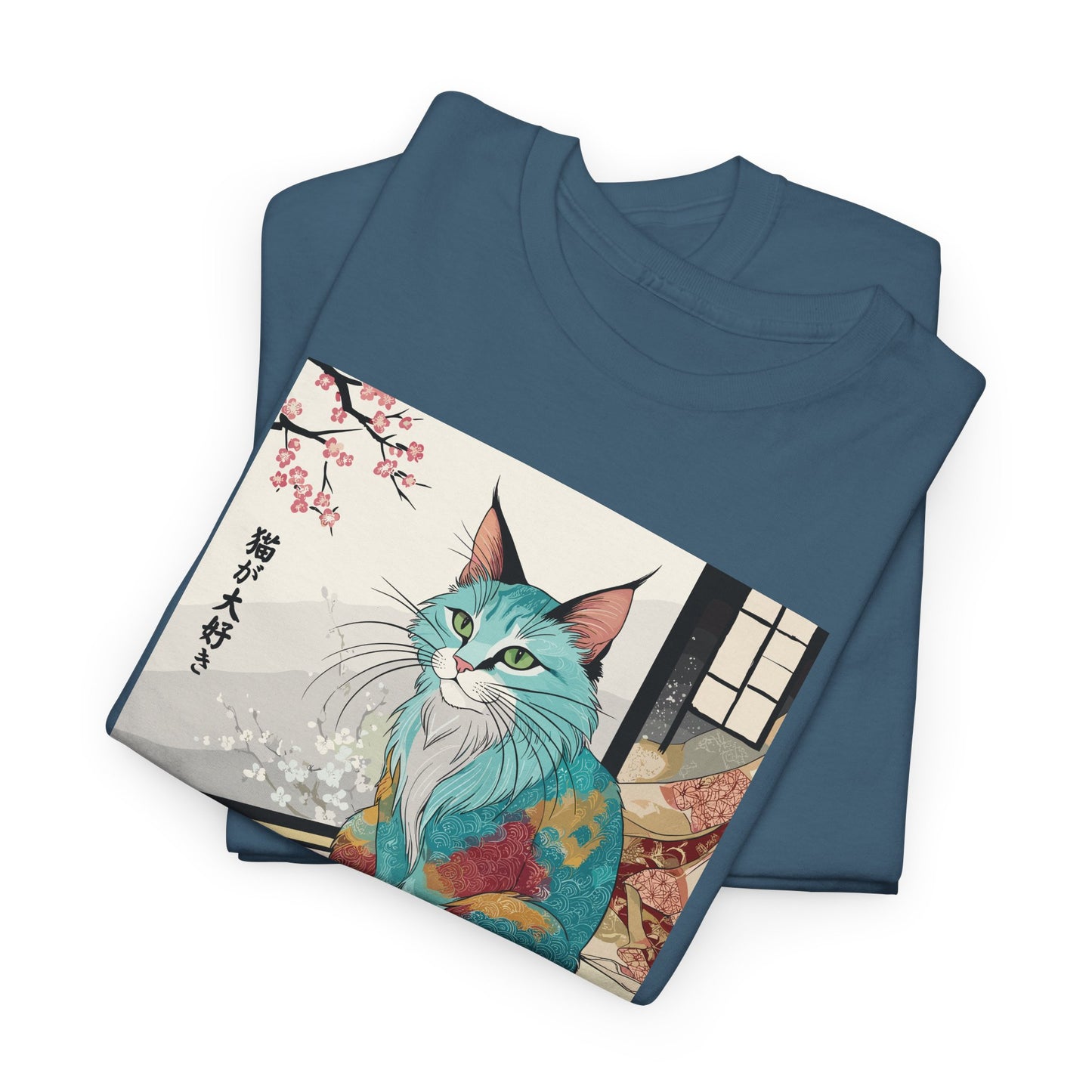 Cat Illustration Unisex Tee - Love Cats Japanese Design