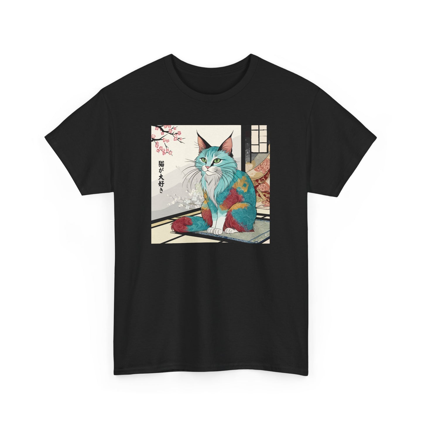 Cat Illustration Unisex Tee - Love Cats Japanese Design