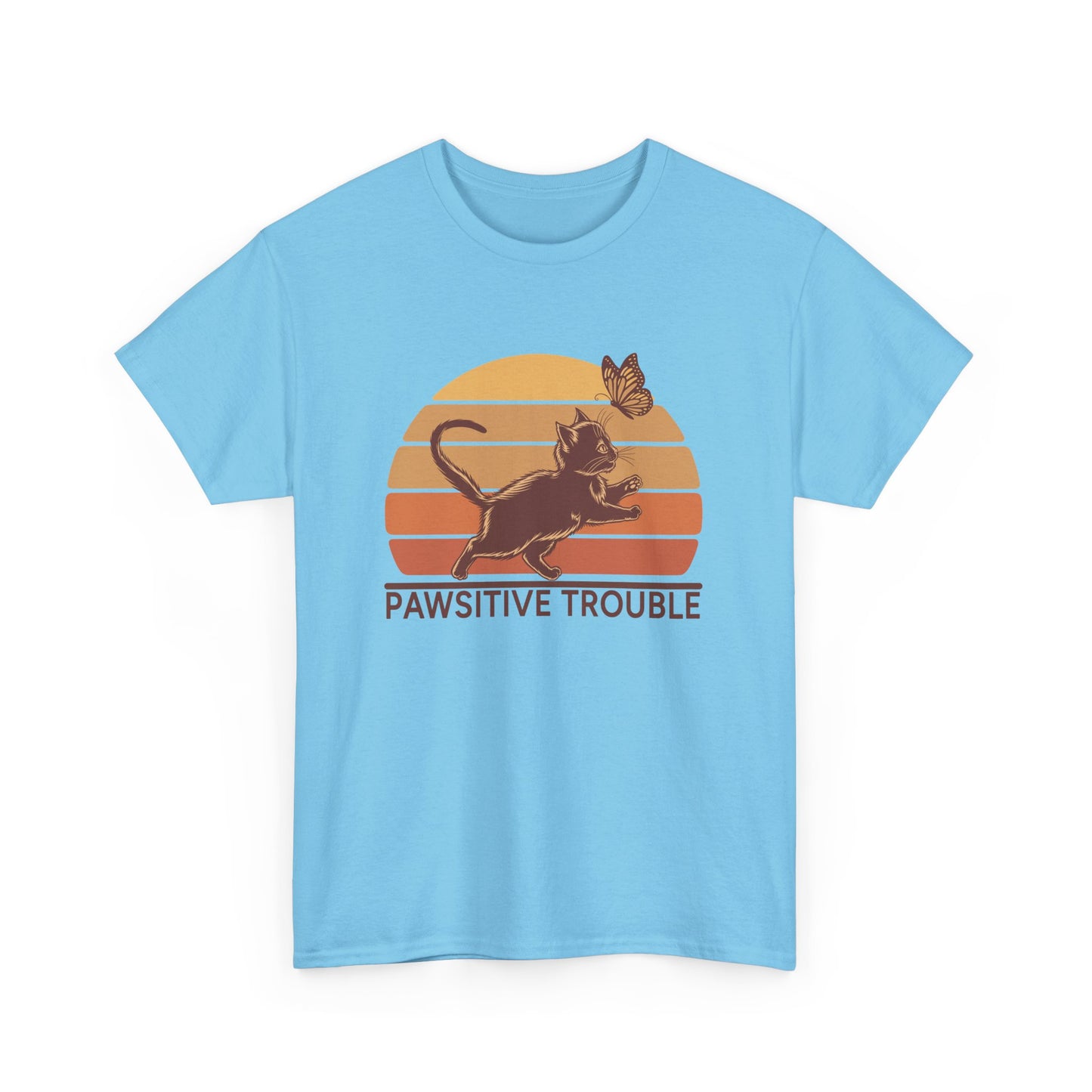 Pawsitive Trouble Sunset Kitten Tee