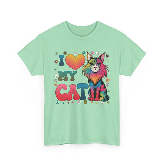 Cat Lover Groovy Tee