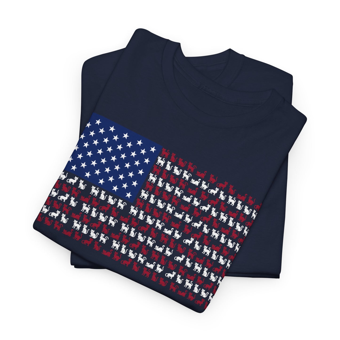 Cat American Flag Unisex Tee