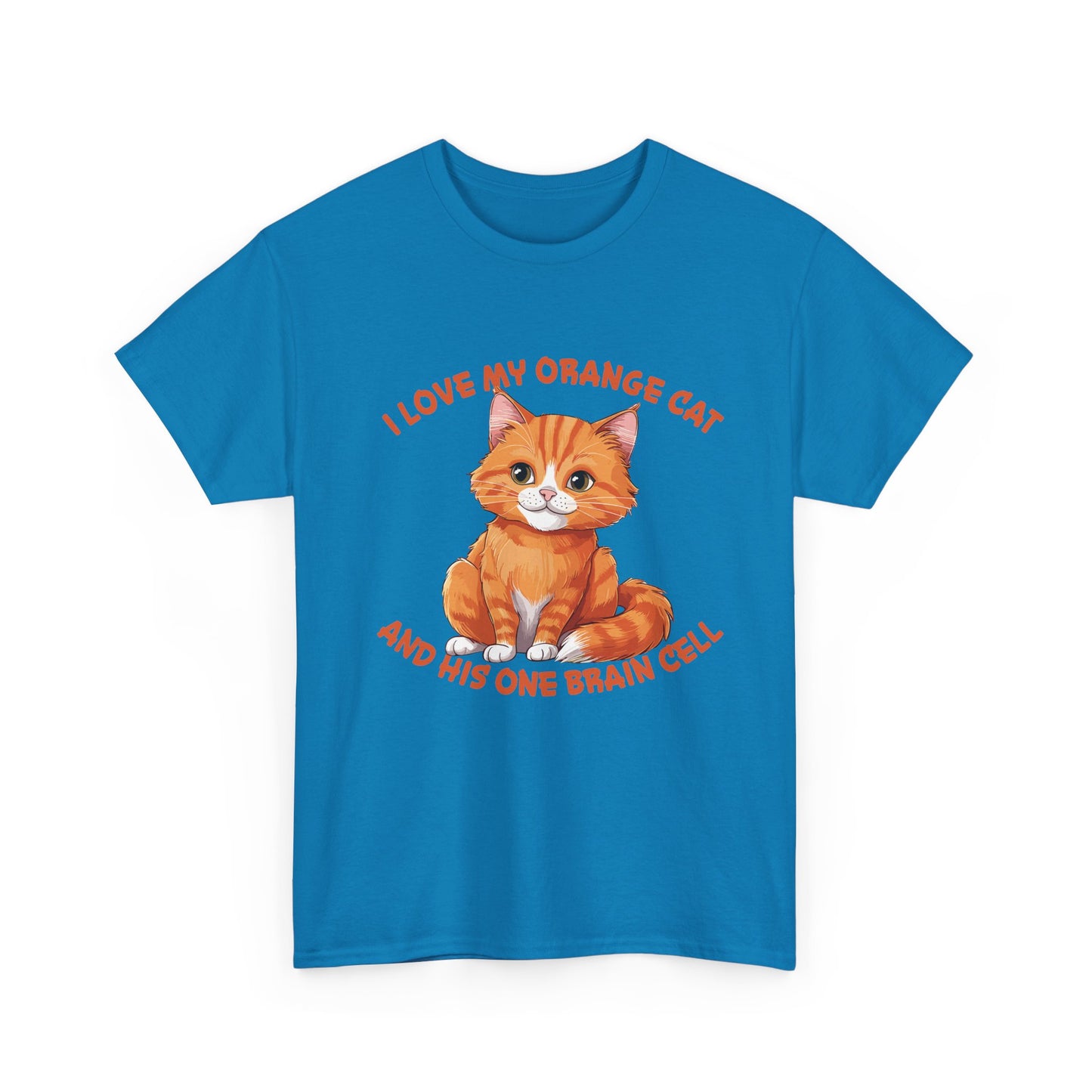 Orange Cat Charm: One Brain Cell Wonder Tee