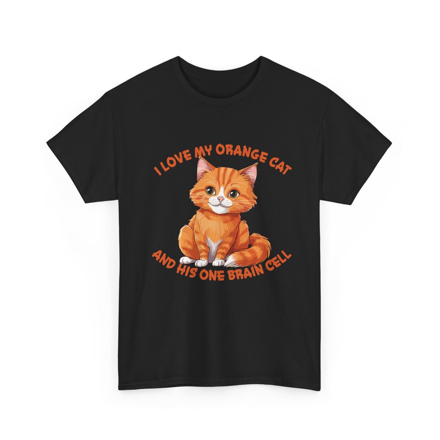 Orange Cat Charm: One Brain Cell Wonder Tee