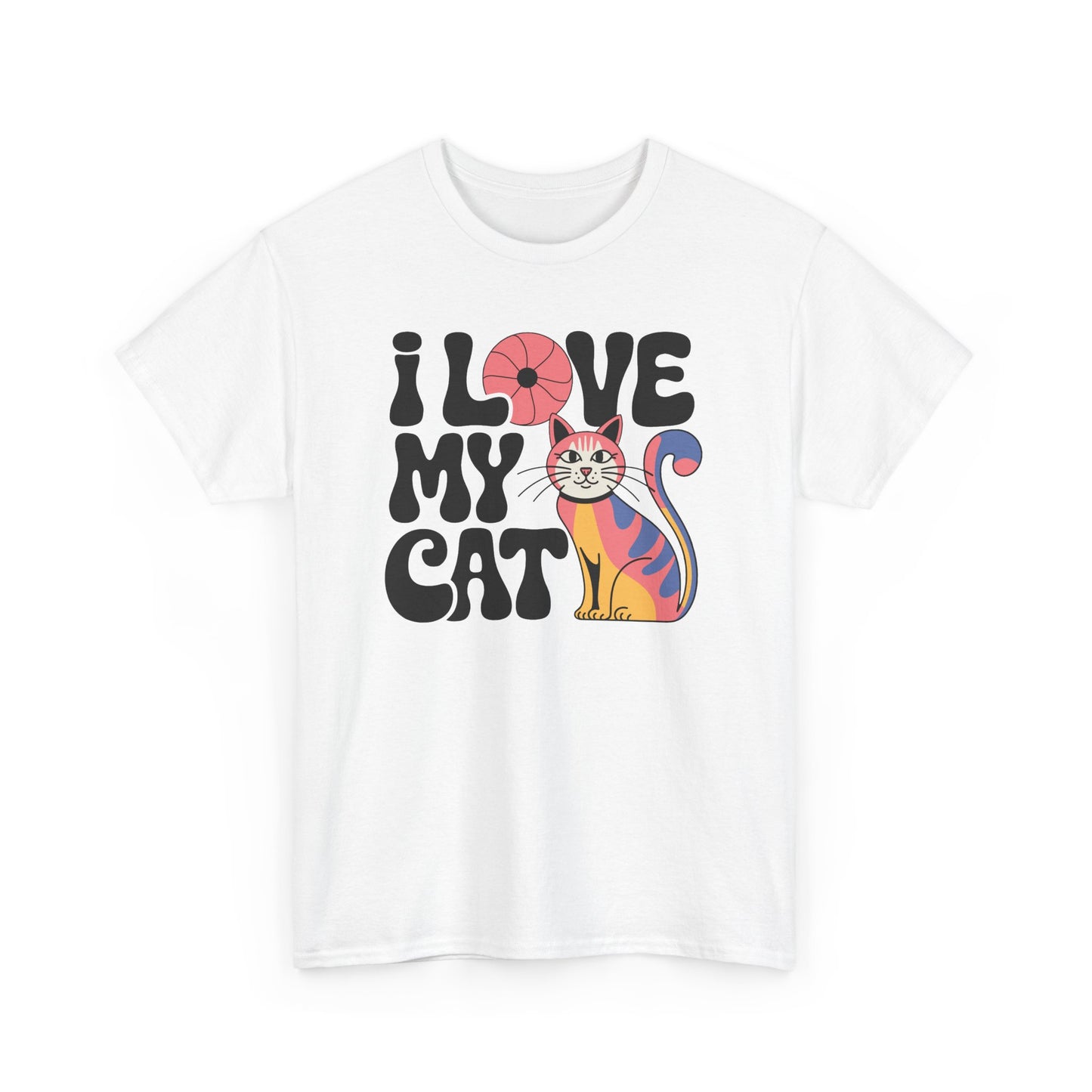 Groovy Love: 1970s Psychedelic Cat Tee