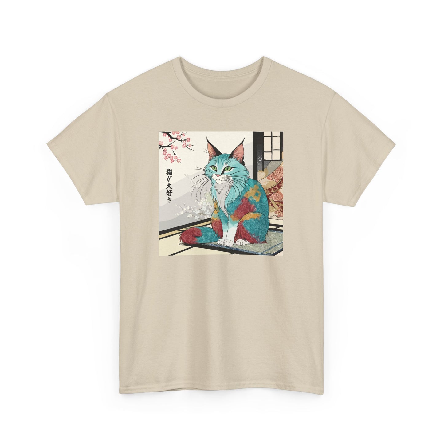 Cat Illustration Unisex Tee - Love Cats Japanese Design