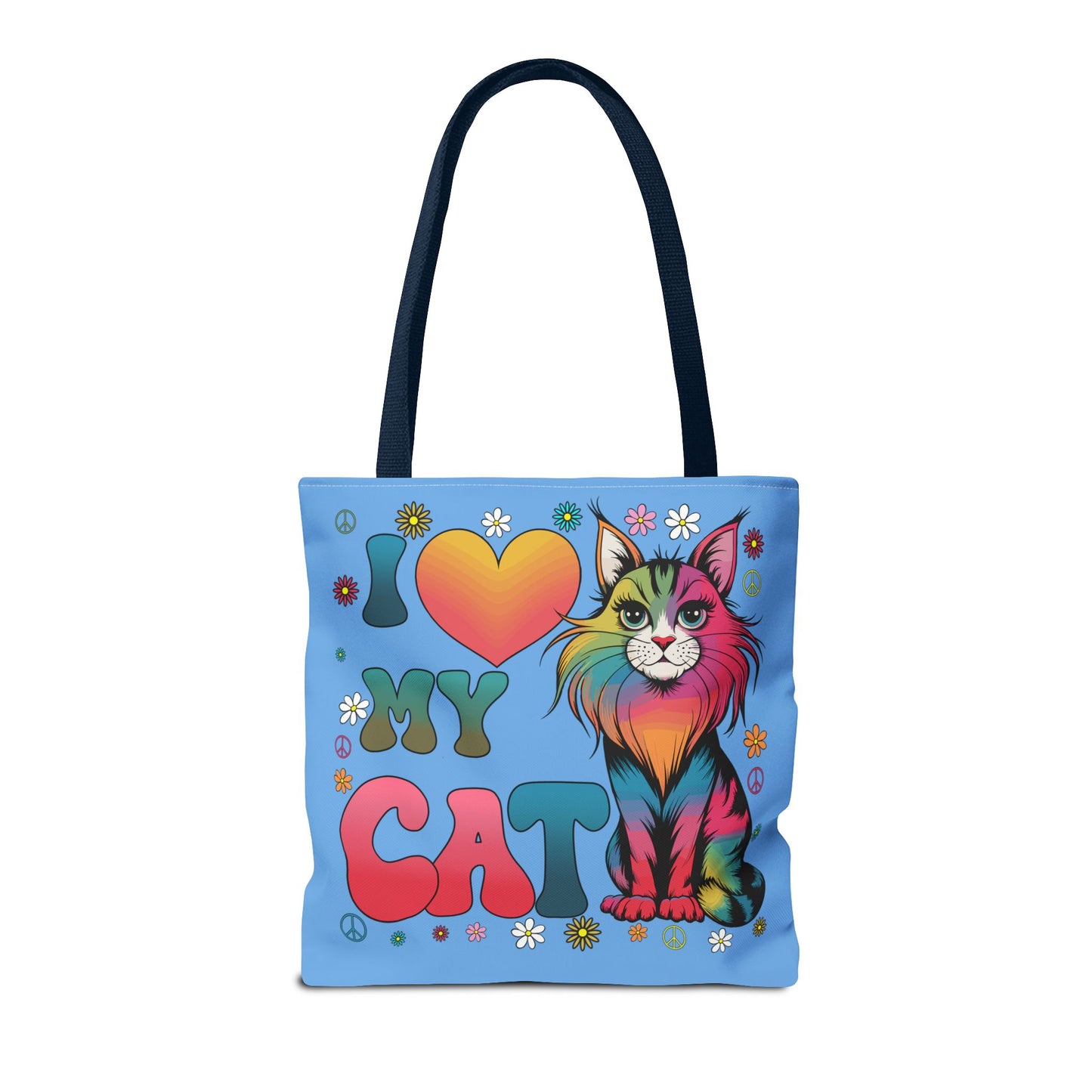 Cat Lover Groovy Tote Bag