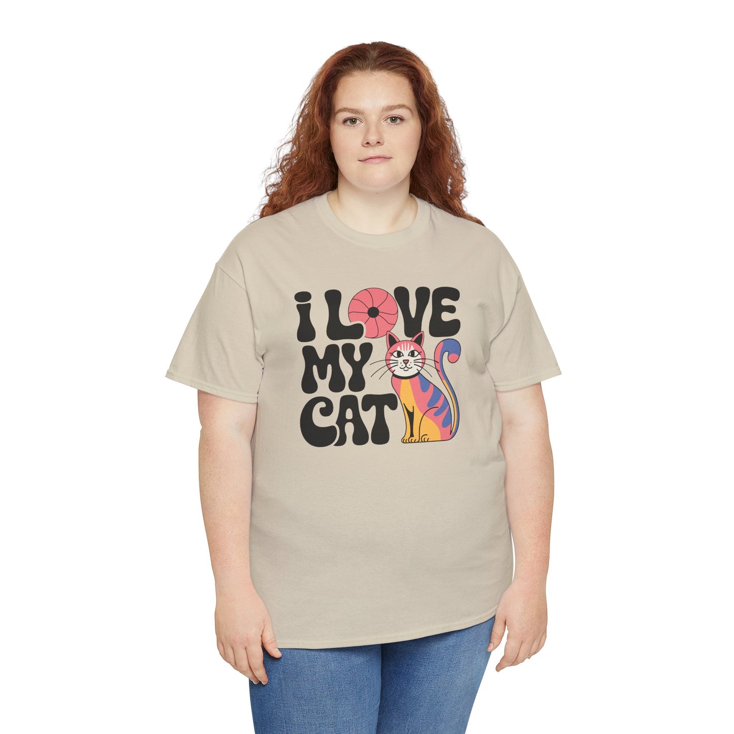 Groovy Love: 1970s Psychedelic Cat Tee