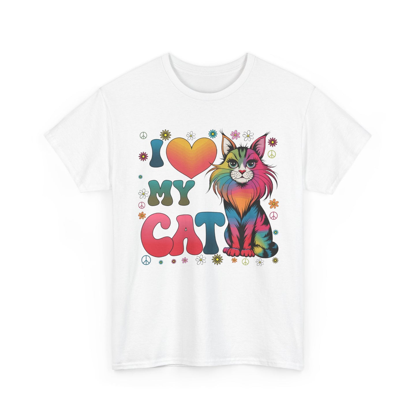 Cat Lover Groovy Tee