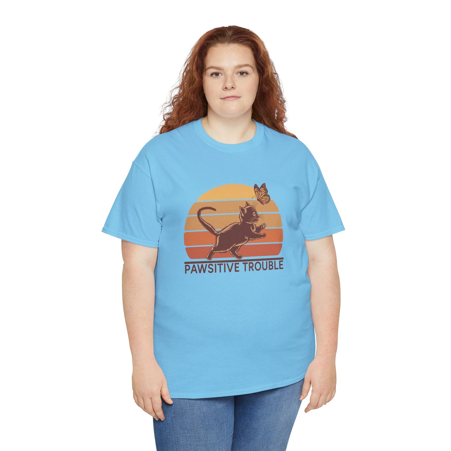 Pawsitive Trouble Sunset Kitten Tee