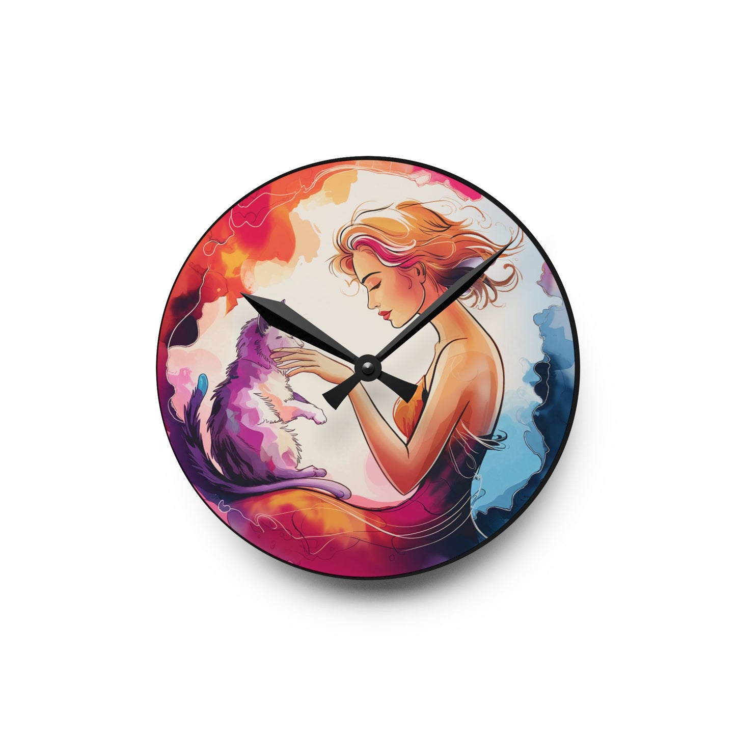 Wall Clock - Whispers of Serenity: Dreamy Art