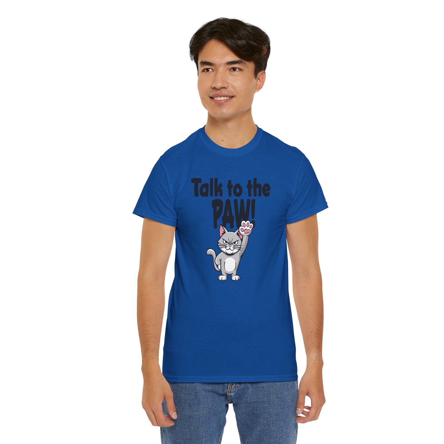 Defiant Cat Attitude-Talk to The Paw Humor Shirt