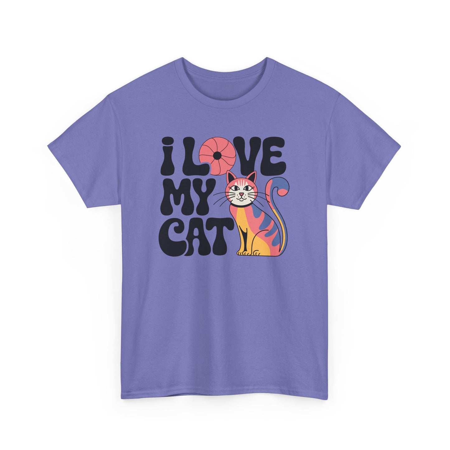 Groovy Love: 1970s Psychedelic Cat Tee