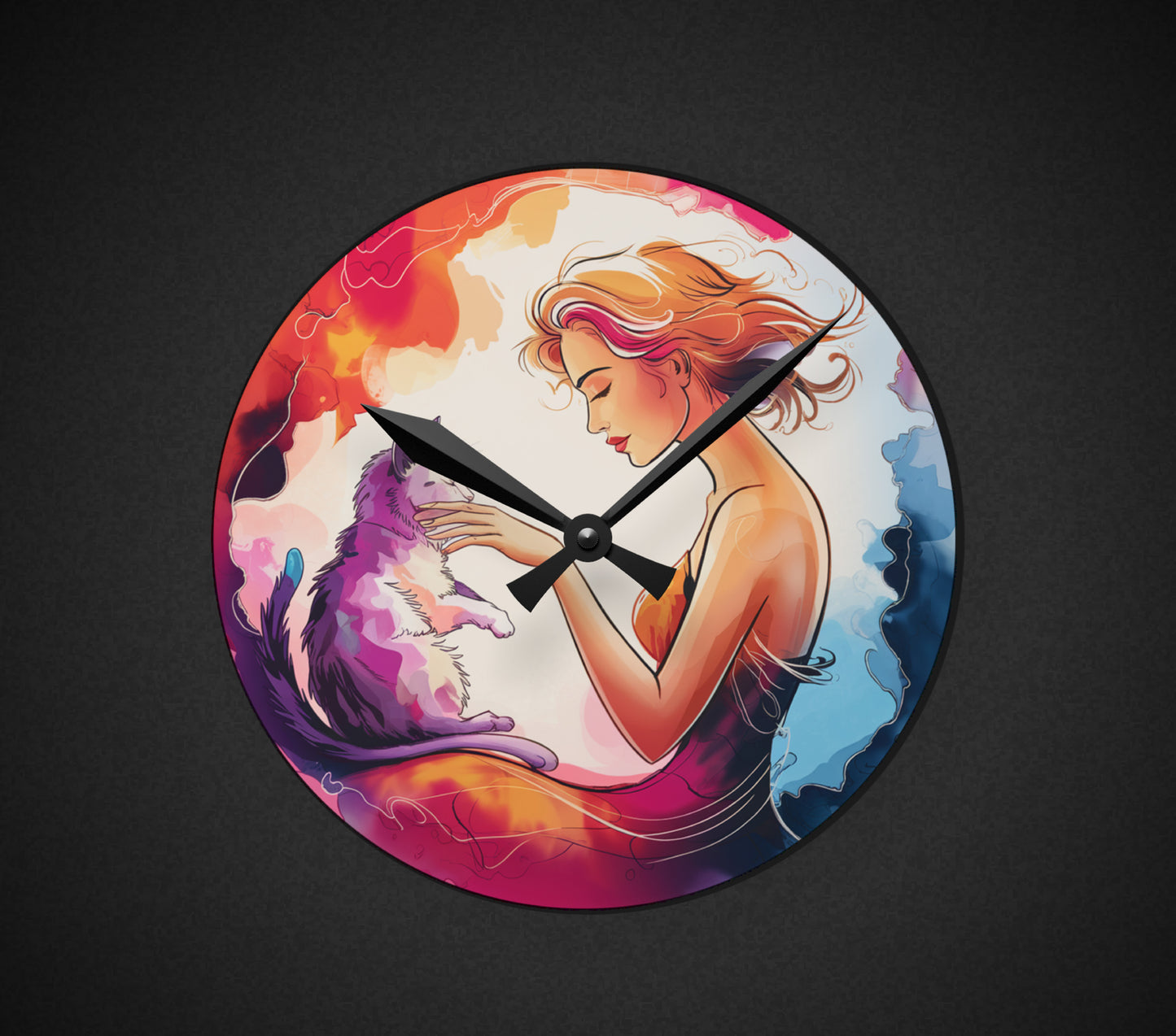 Wall Clock - Whispers of Serenity: Dreamy Art