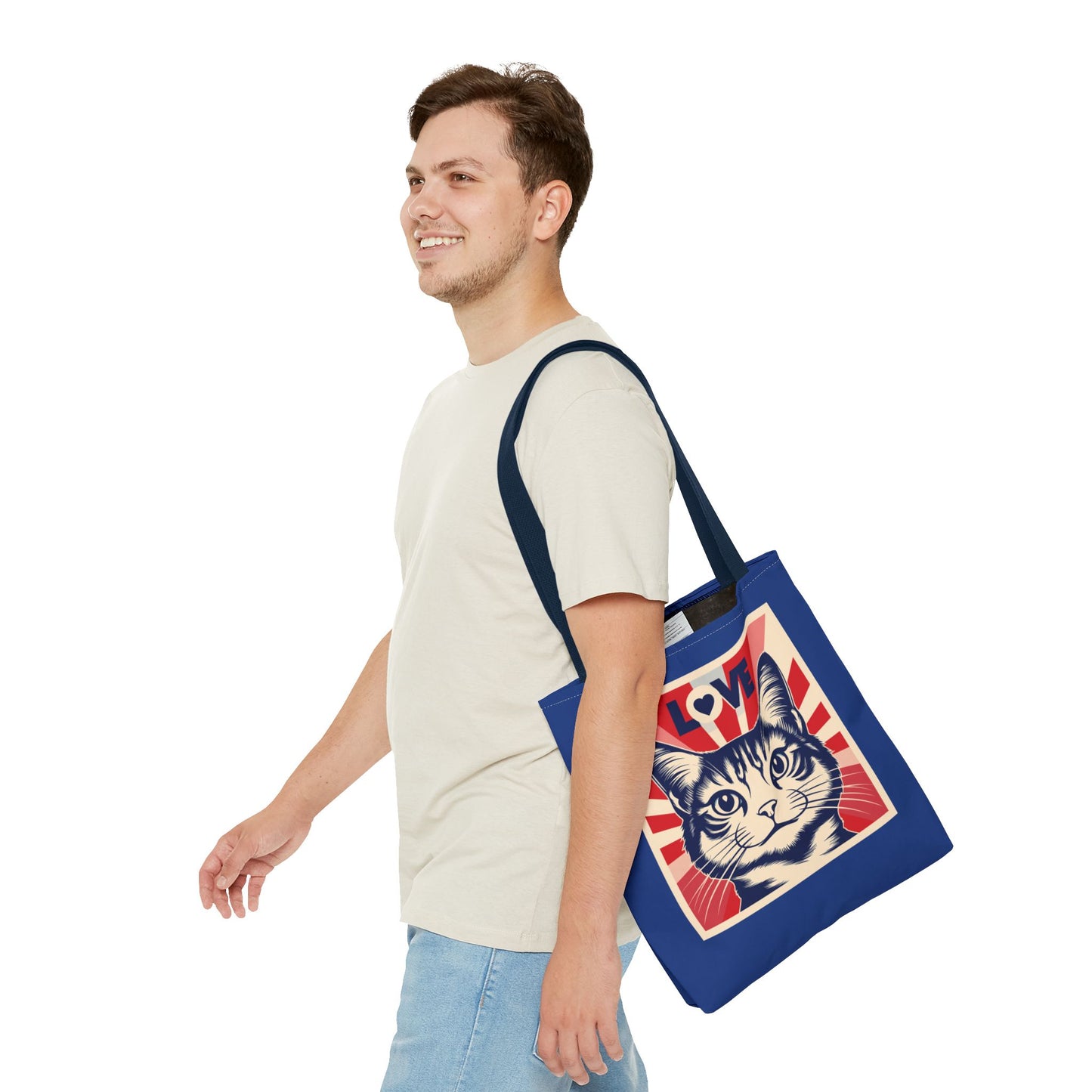 Retro Feline Love Tote Bag