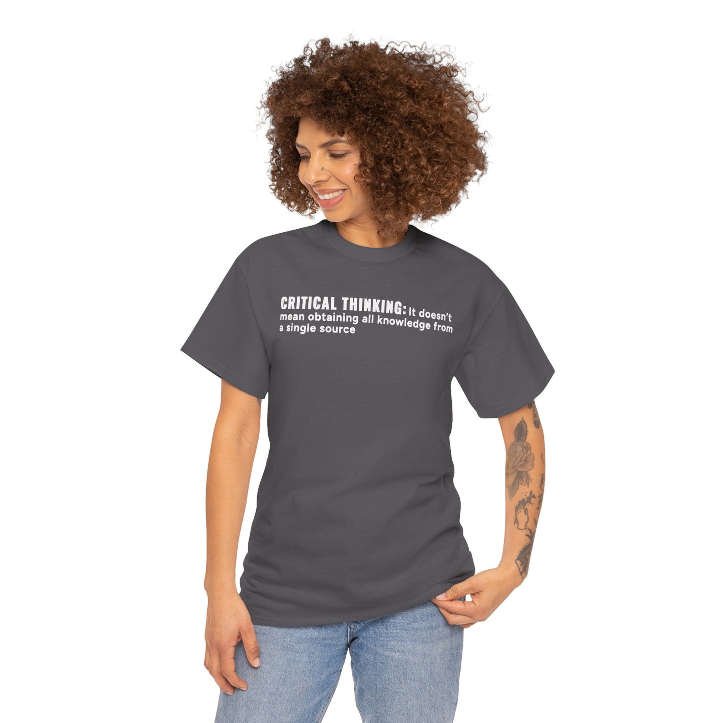 T-Shirt Critical Thinking Unisex Heavy Cotton Tee