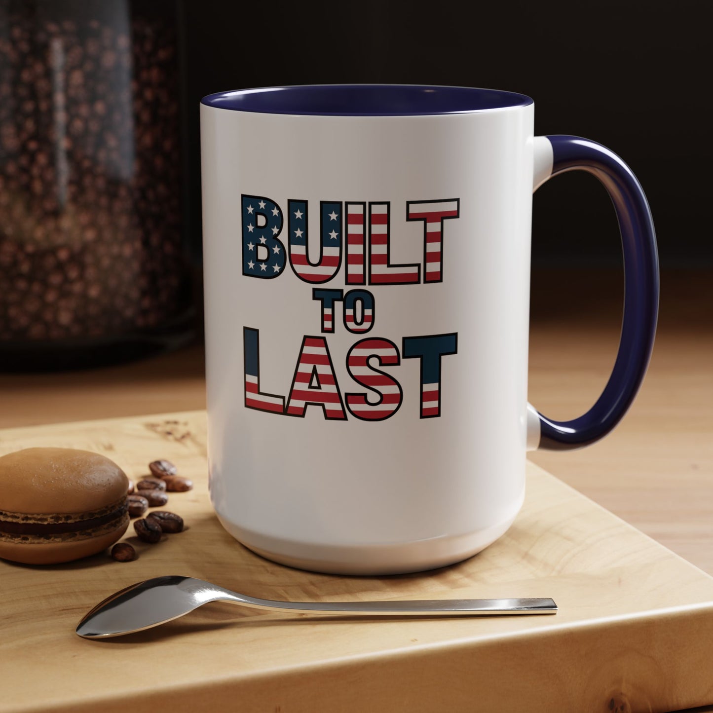 Mug - Patriotic 'Built to Last' American Flag Design