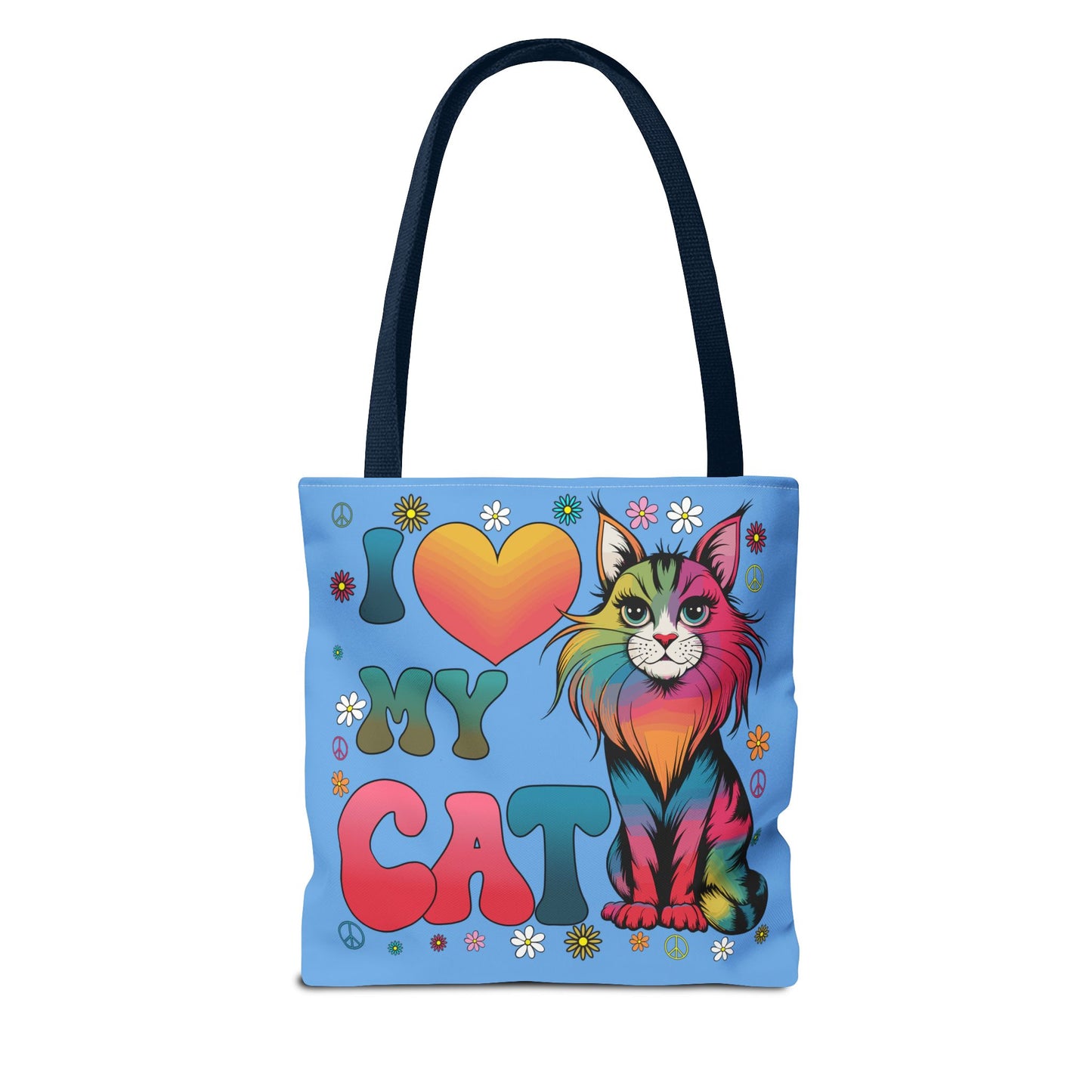 Cat Lover Groovy Tote Bag