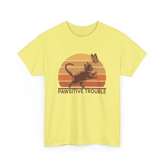 Pawsitive Trouble Sunset Kitten Tee