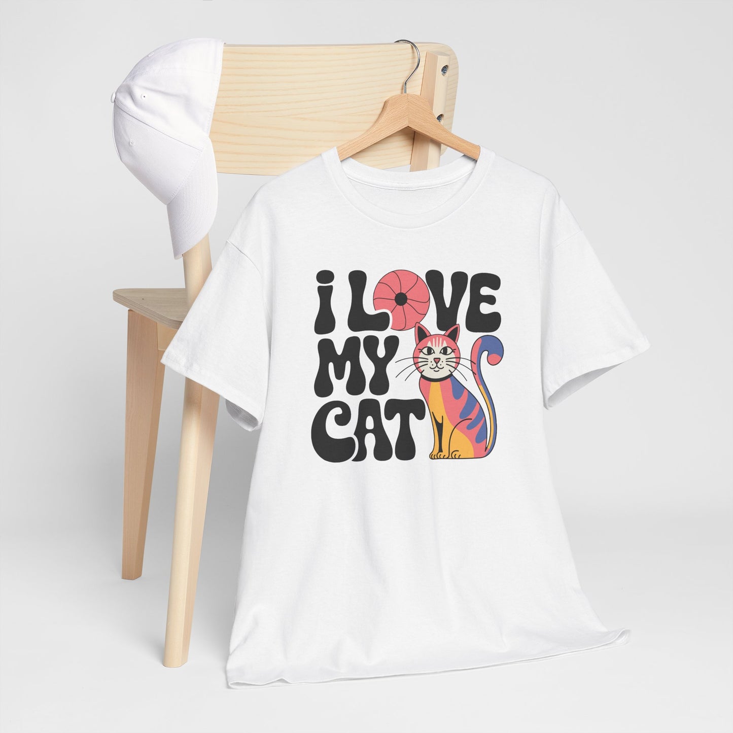 Groovy Love: 1970s Psychedelic Cat Tee