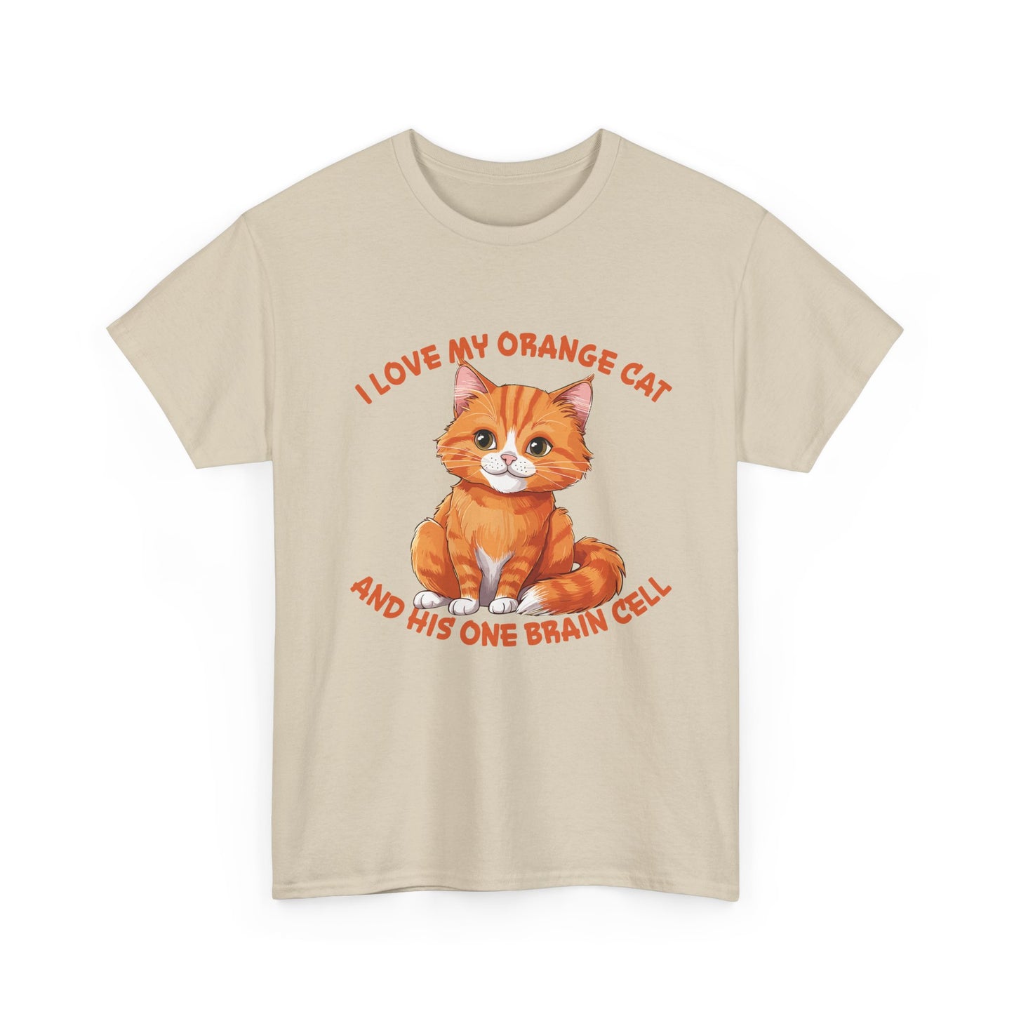 Orange Cat Charm: One Brain Cell Wonder Tee