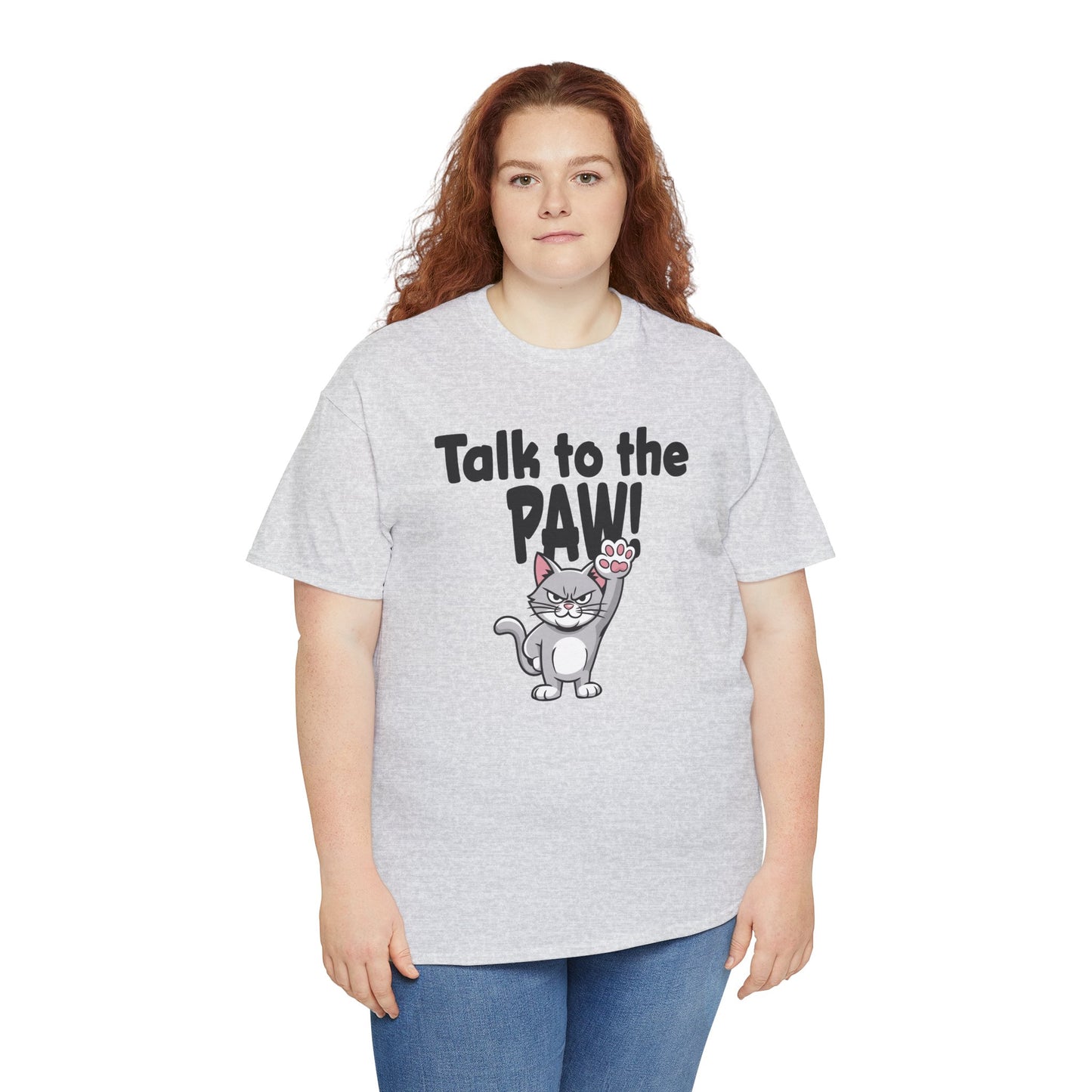 Defiant Cat Attitude-Talk to The Paw Humor Shirt