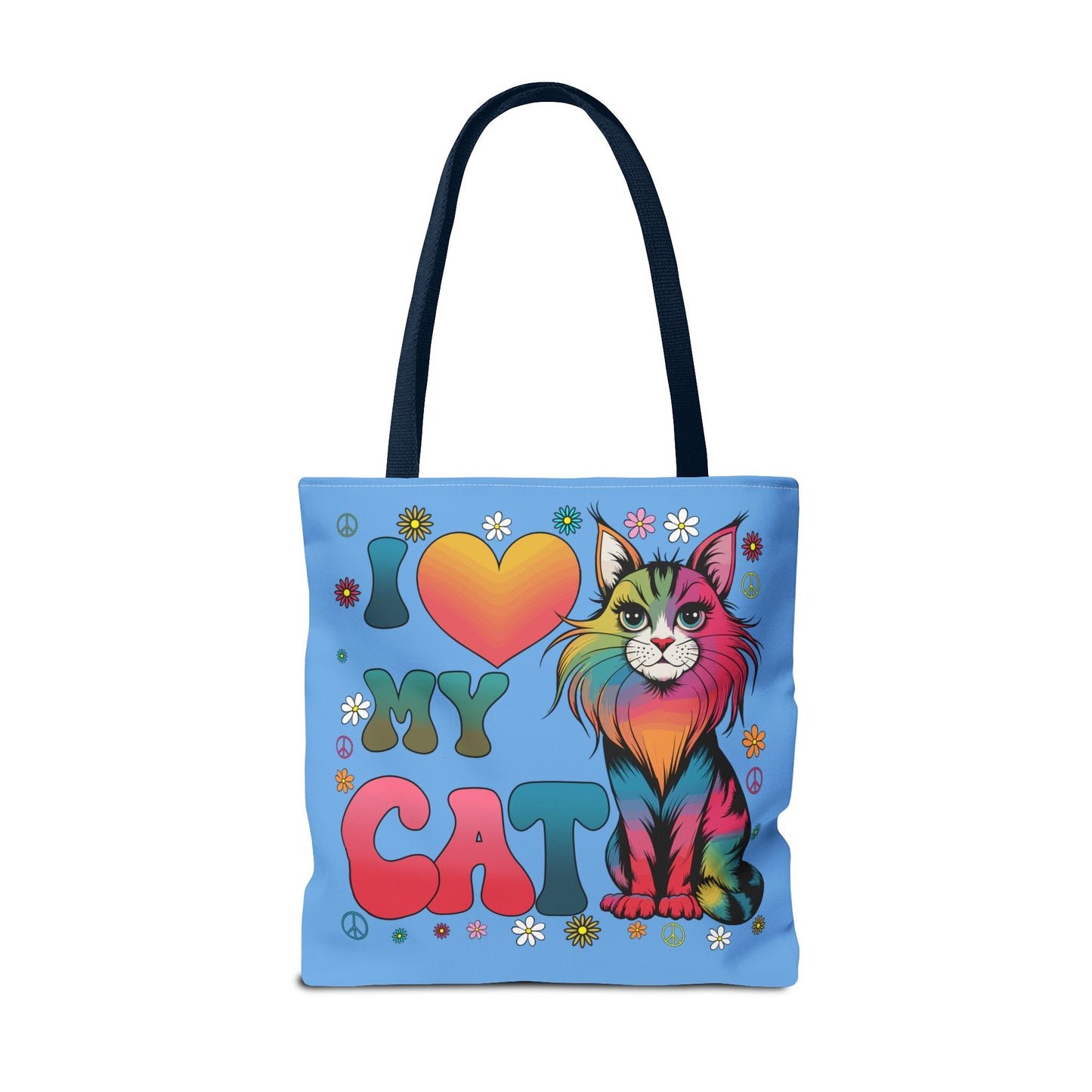 Cat Lover Groovy Tote Bag