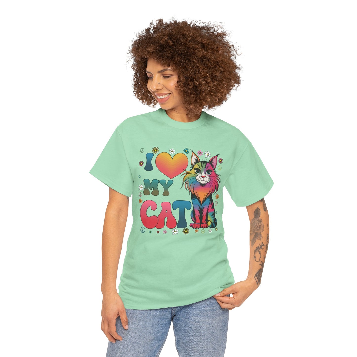 Cat Lover Groovy Tee