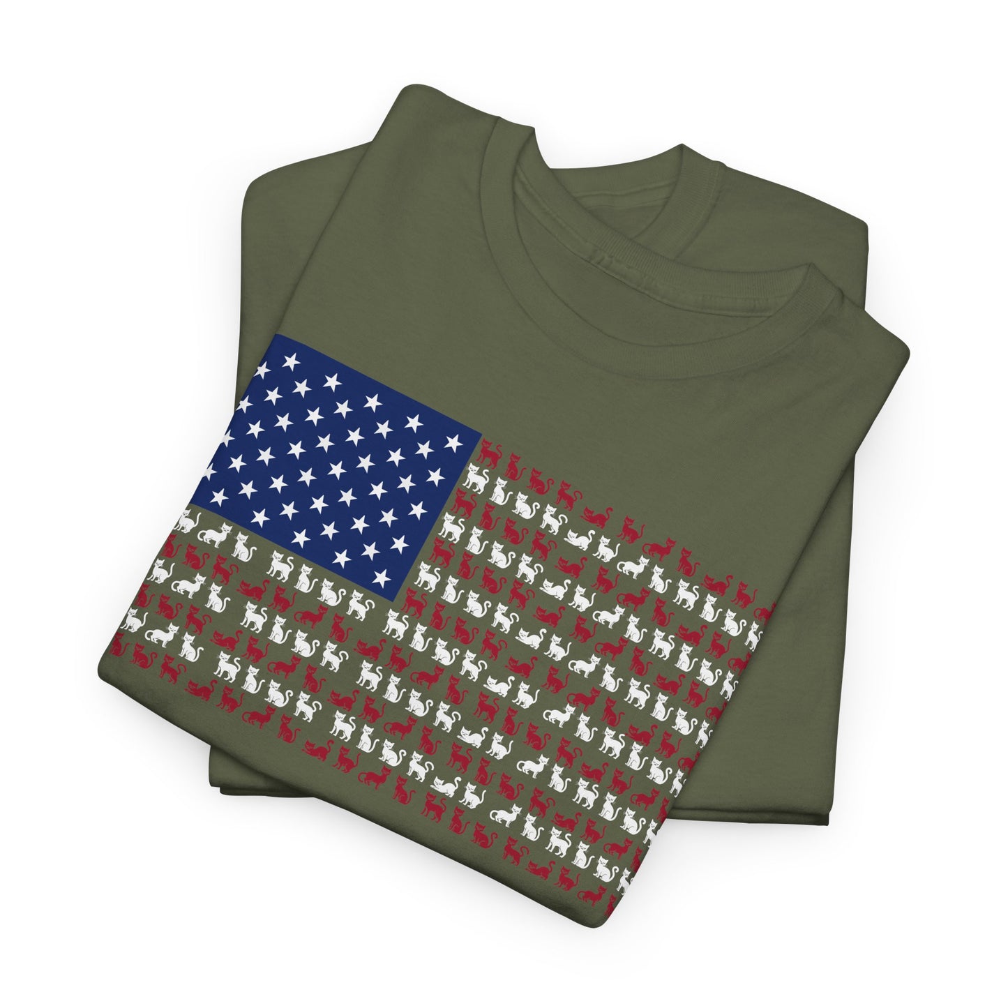 Cat American Flag Unisex Tee