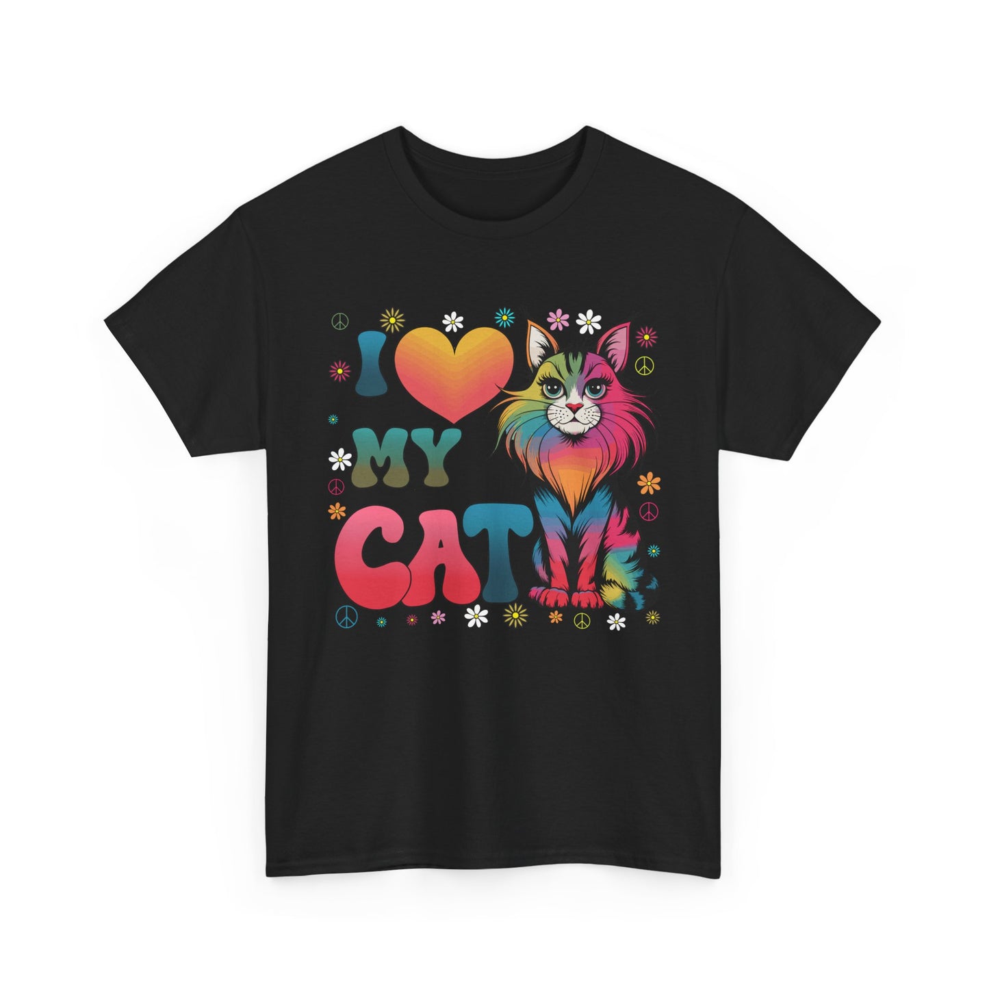 Cat Lover Groovy Tee