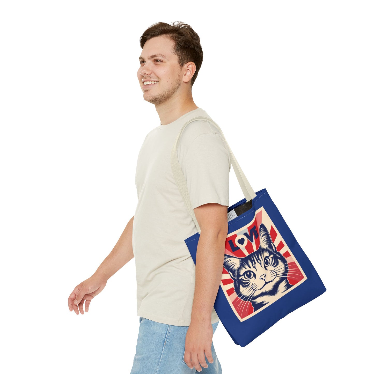 Retro Feline Love Tote Bag