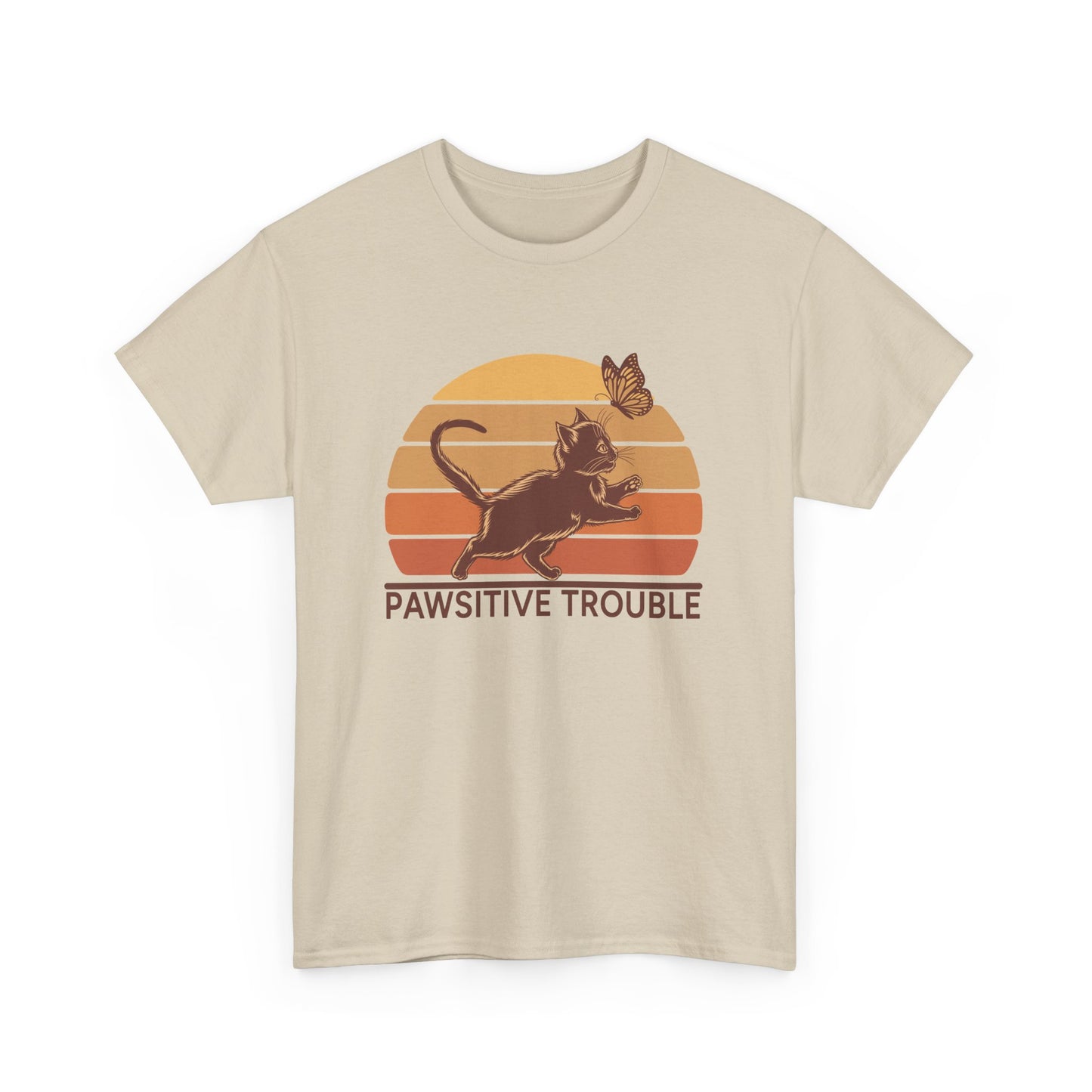 Pawsitive Trouble Sunset Kitten Tee