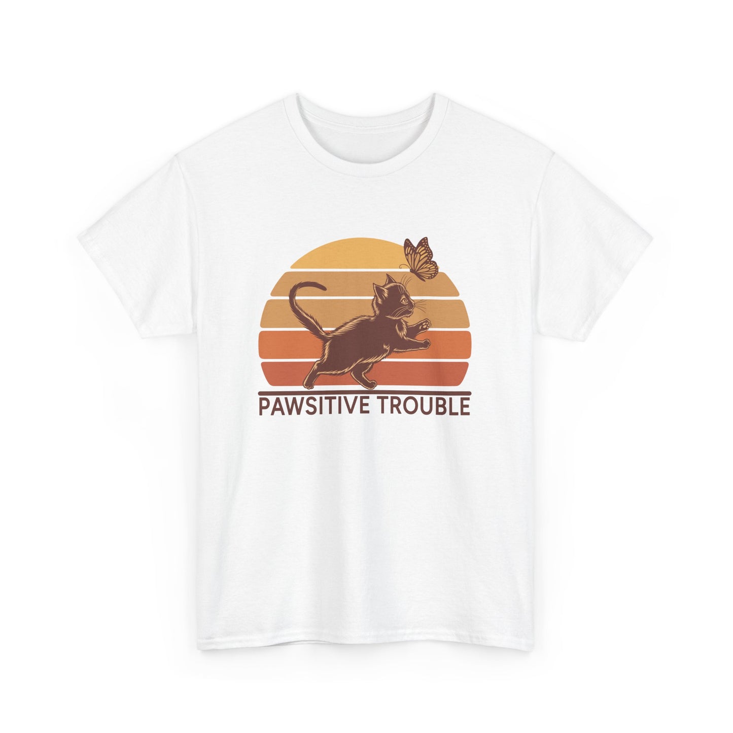 Pawsitive Trouble Sunset Kitten Tee