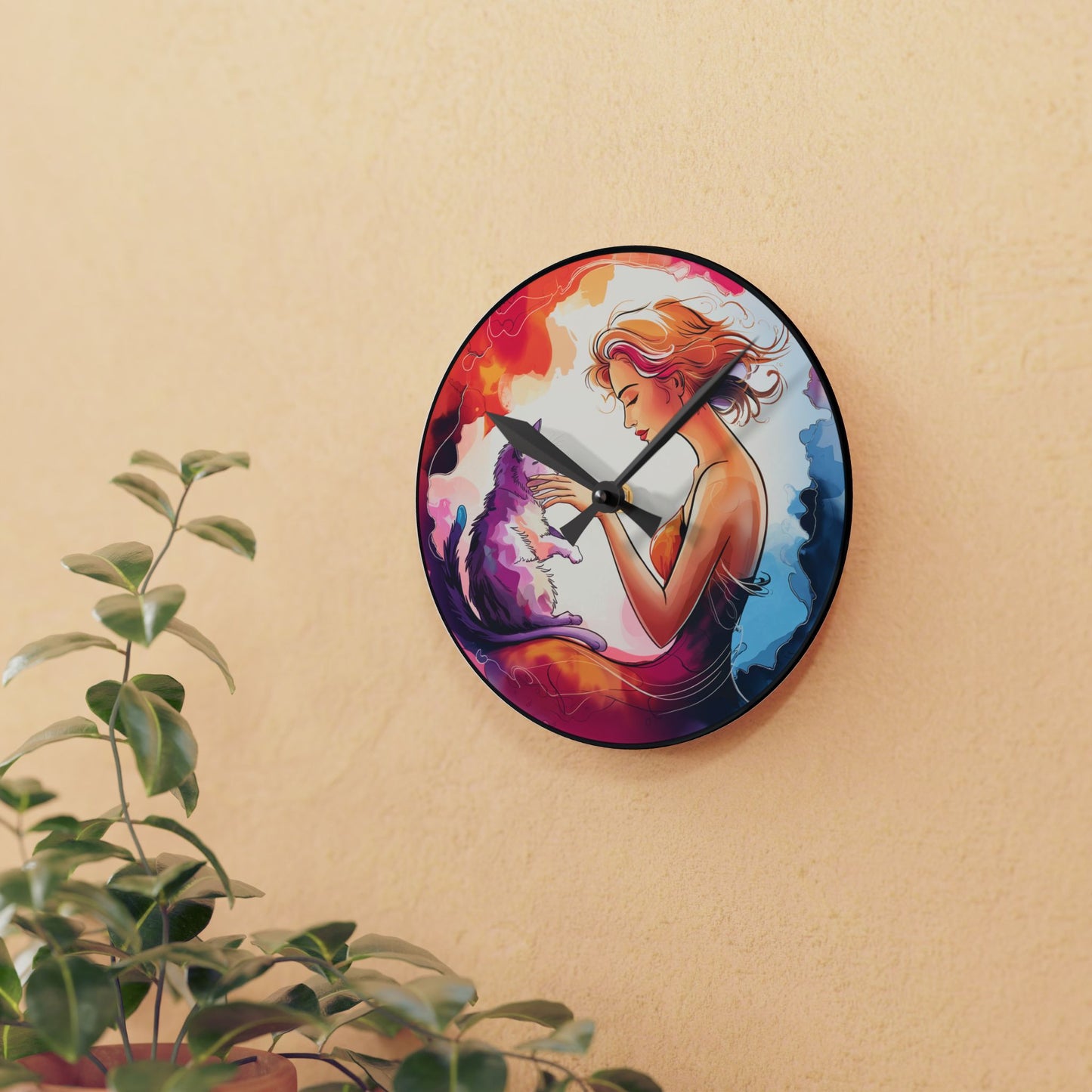 Wall Clock - Whispers of Serenity: Dreamy Art