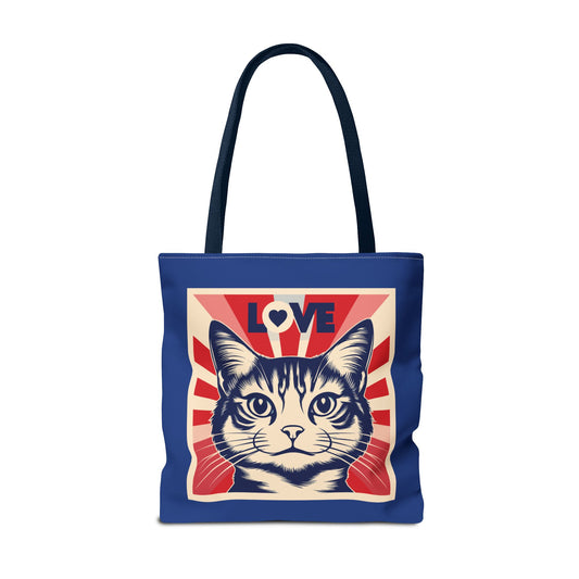 Retro Feline Love Tote Bag