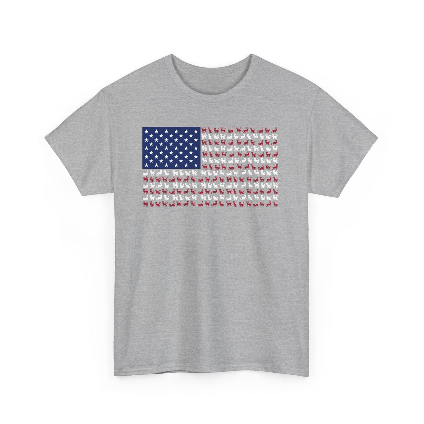 Cat American Flag Unisex Tee