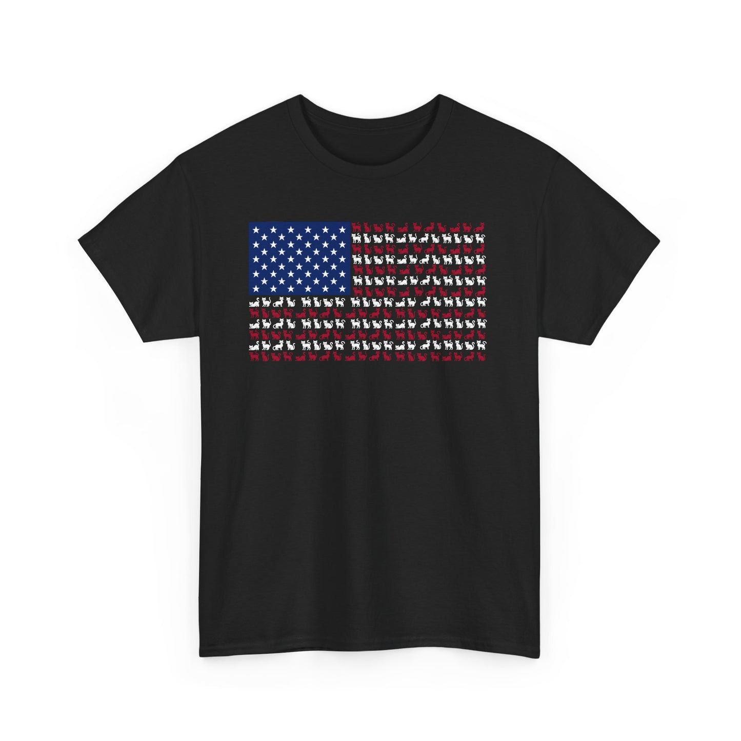 Cat American Flag Unisex Tee