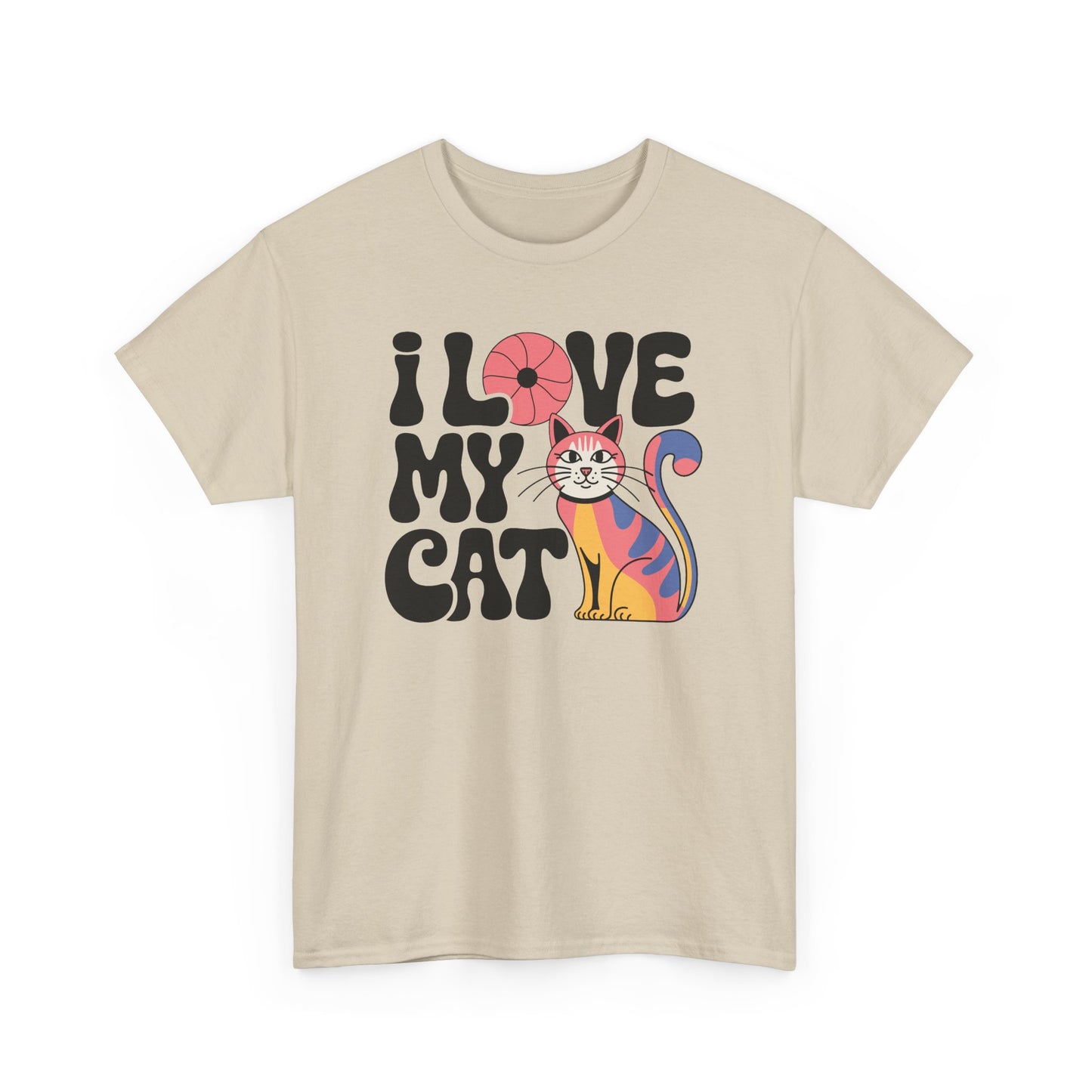 Groovy Love: 1970s Psychedelic Cat Tee