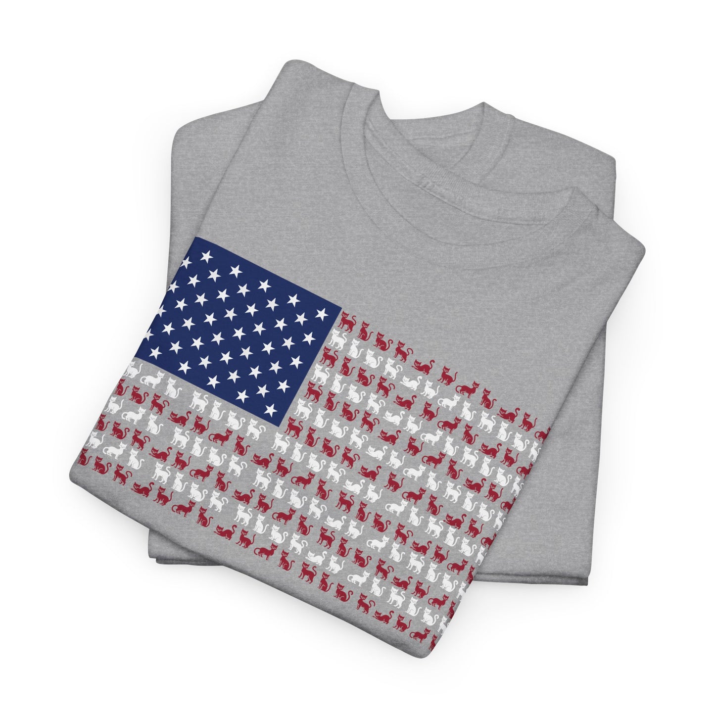 Cat American Flag Unisex Tee